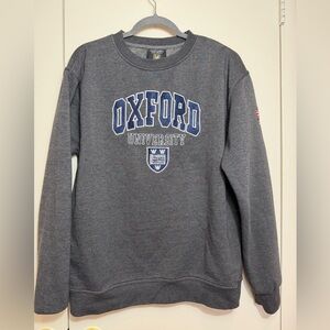 Oxford University Unisex XL Crewneck Pullover Varsity Sweatshirt Gray Preppy